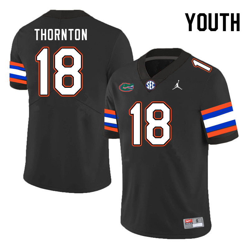 Youth #18 Bryce Thornton Florida Gators College Football Jerseys Stitched-Black
